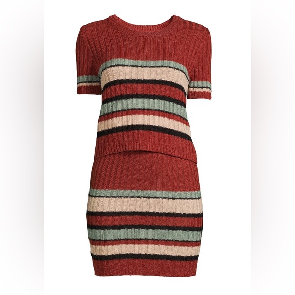 No Boundaries' Juniors' Striped Top and Skirt Set, 2-Piece XS - Picture 3 of 3